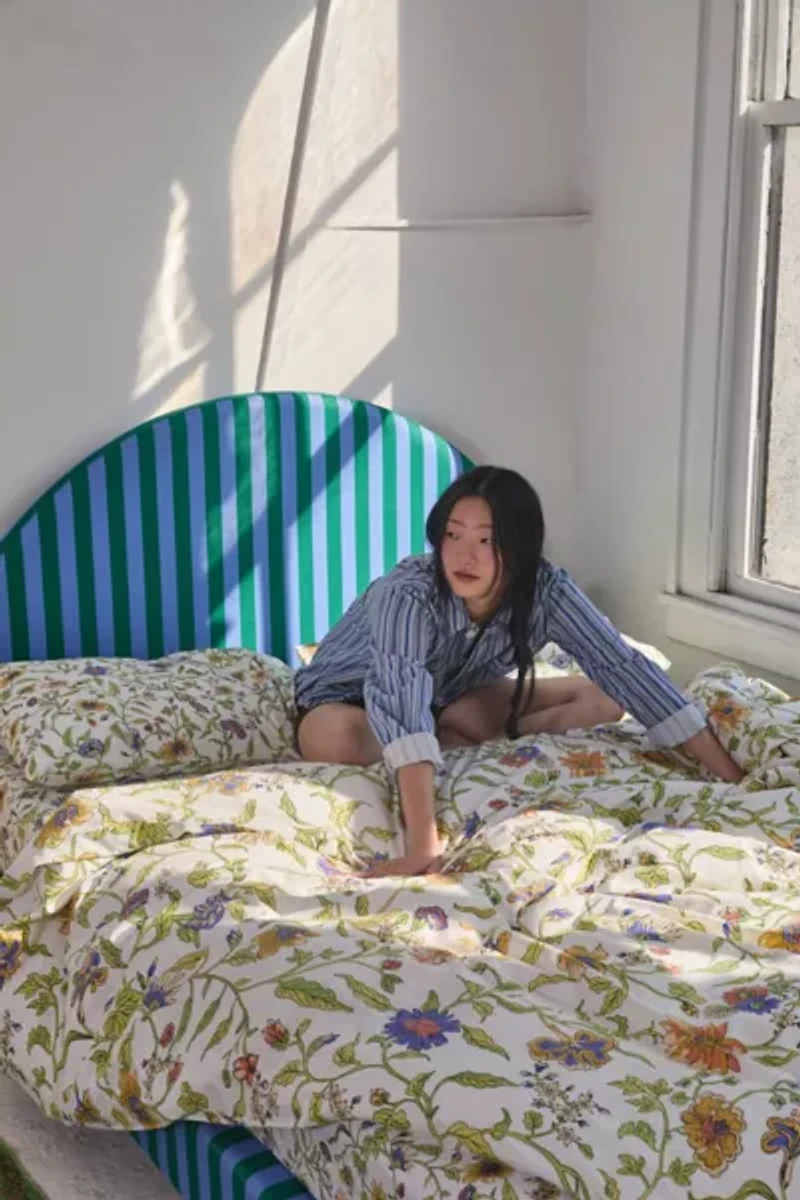 Ella Vine Floral Pattern Duvet Cover Set