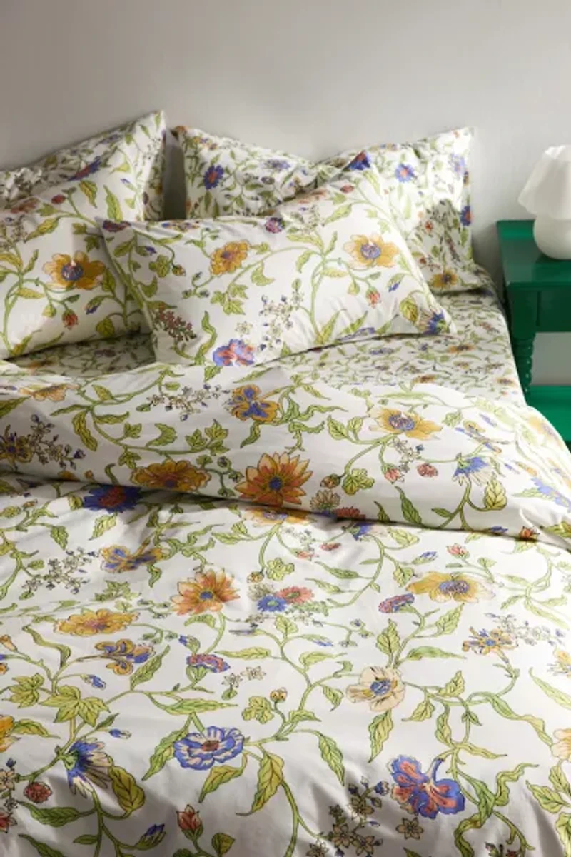 Ella Vine Floral Pattern Duvet Cover Set