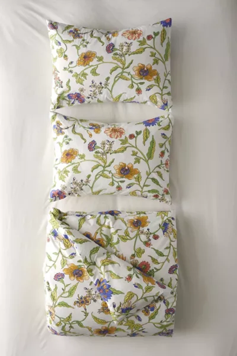Ella Vine Floral Pattern Duvet Cover Set