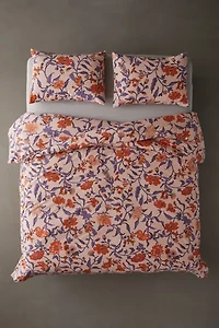 Ella Vine Floral Pattern Duvet Cover Set