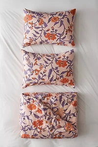 Ella Vine Floral Pattern Duvet Cover Set