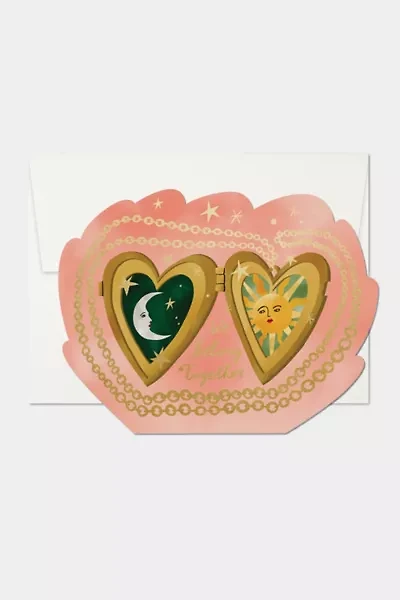 Red Cap Locket Love Greeting  Card