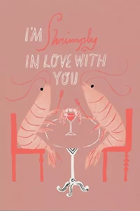 Red Cap Shrimply Love Greeting Card