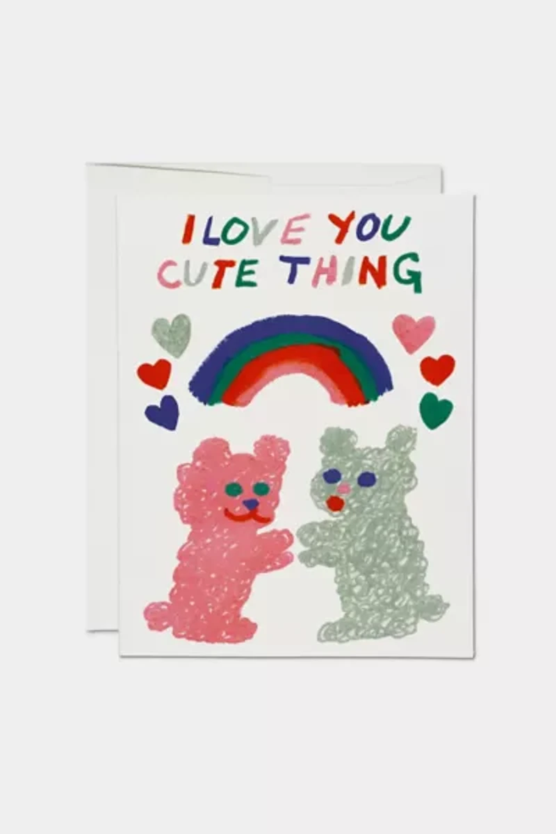 Red Cap Cute Thing Love Greeting Card