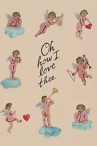 Red Cap Little Cupids Love Greeting Card