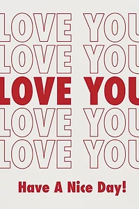 Red Cap Grocery Bag Love Greeting  Card