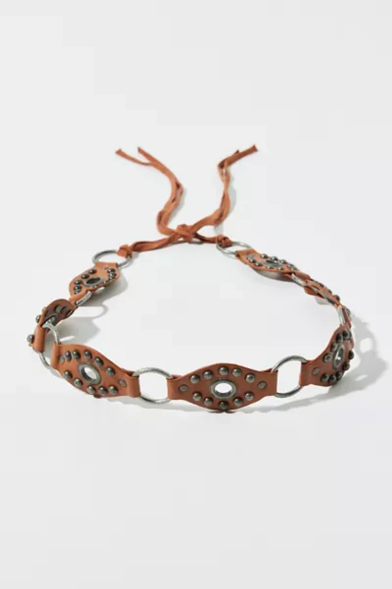 UO Studded Tie Leather Belt