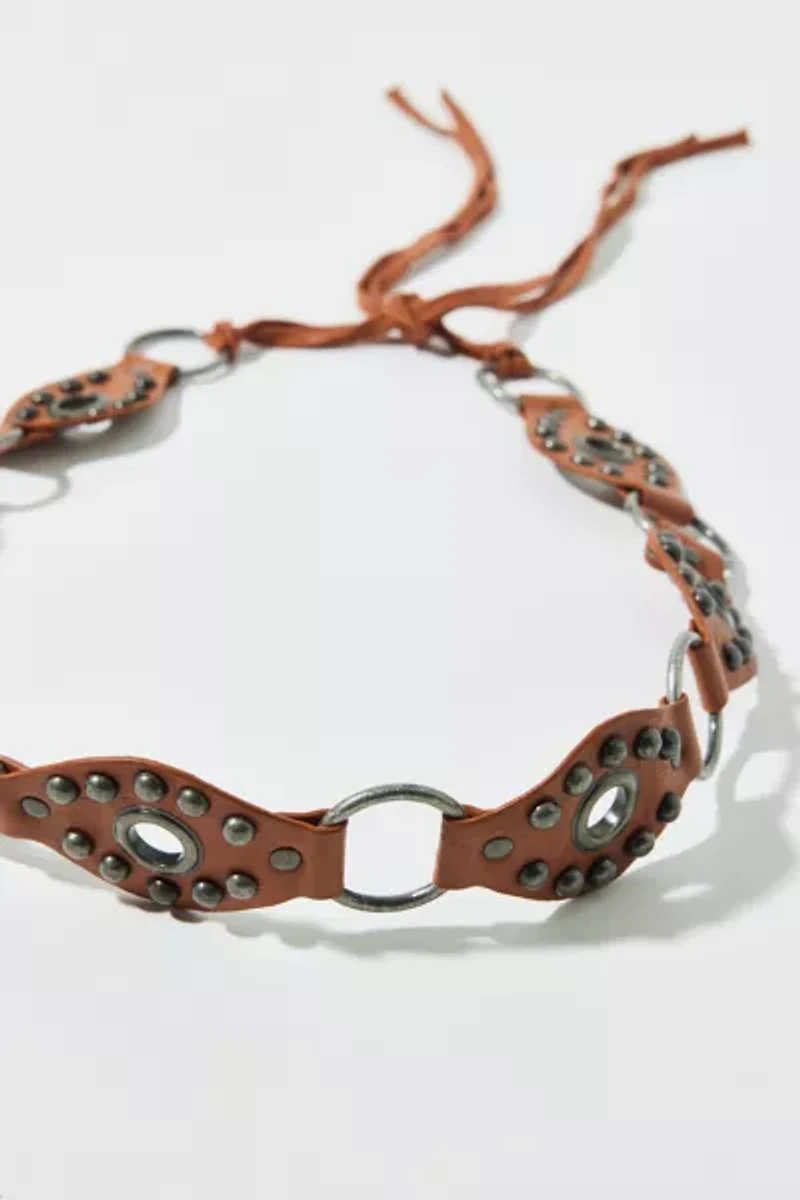 UO Studded Tie Leather Belt