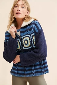 Moon River Crochet Zip-Up Jacket