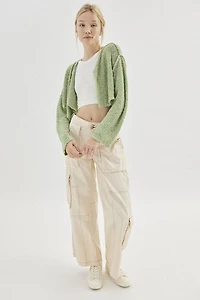 Zania Asymmetrical Open-Front Cardigan