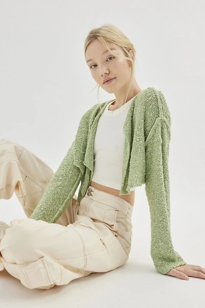 Zania Asymmetrical Open-Front Cardigan
