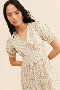 Daisy Street Tiered Cutout Midi Dress