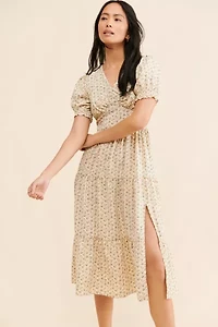 Daisy Street Tiered Cutout Midi Dress