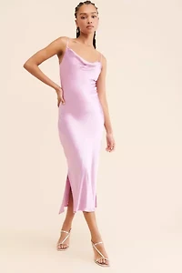 Ciebon Alicia Cowl Neck Satin Dress