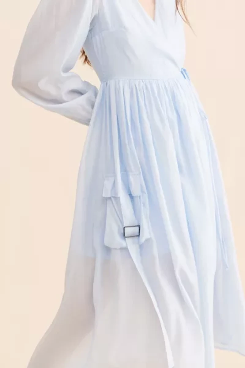 Ghospell Kenna Cargo Wrap Dress