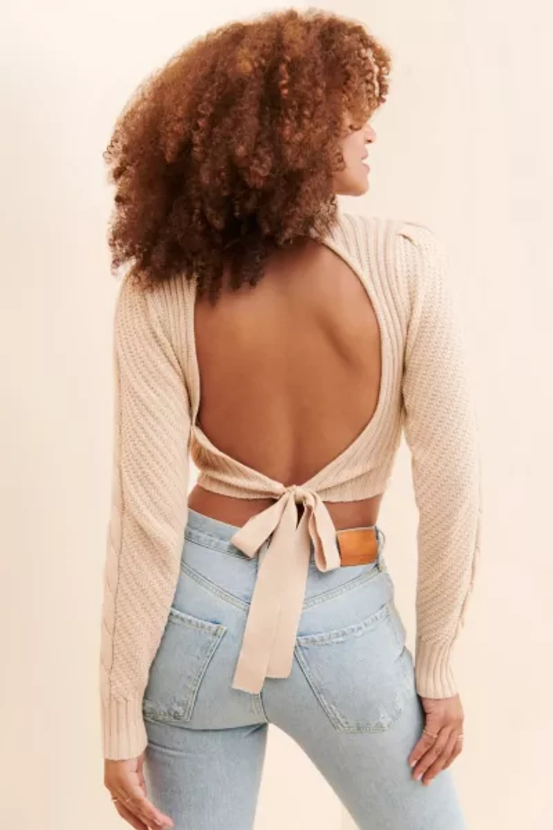 The Frolic Fabian Open-Back Sweater