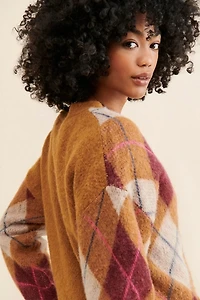 Steve Madden Lexie Plaid Cardigan