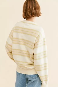 Men's Skate Striped Crew Neck Sweatshirt