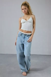Out From Under Je T'aime Mesh Cropped V-Neck Cami