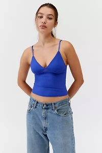Out From Under Je T'aime Mesh Cropped V-Neck Cami