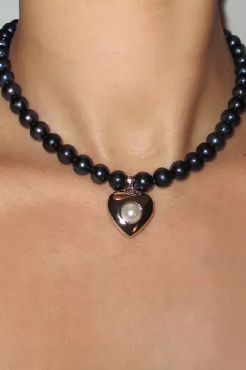 RIMOR The Black Pearl Venus Choker Silver