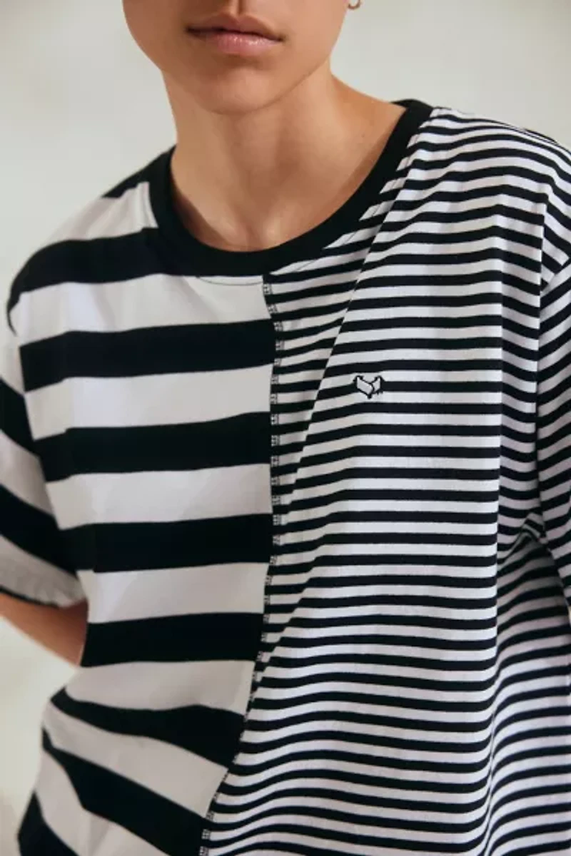 Peau De Loup X Tegan And Sara Foundation UO Exclusive Spliced Striped Tee