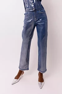 Amy Lynn Metallic Denim Pant