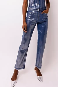 Amy Lynn Metallic Denim Pant