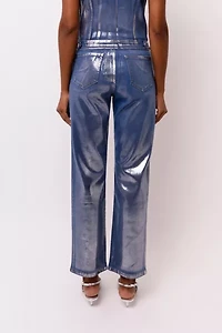 Amy Lynn Metallic Denim Pant