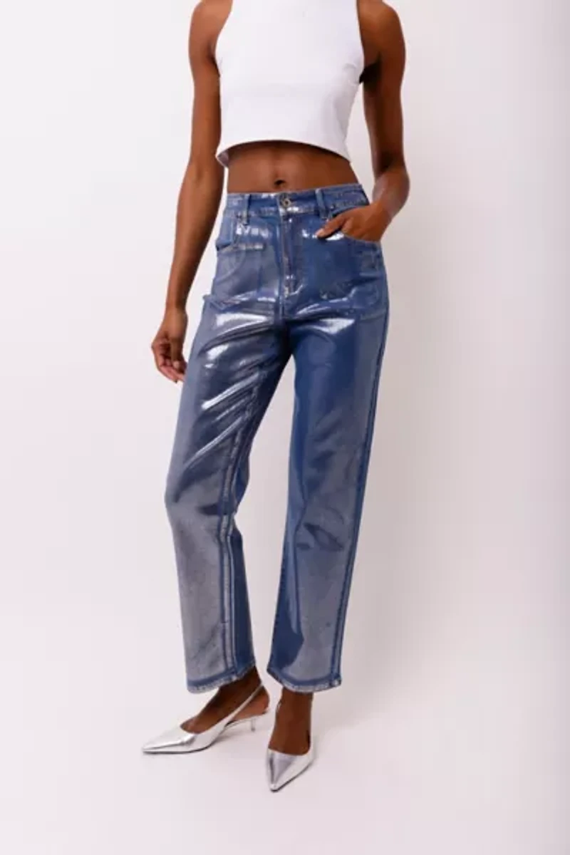 Amy Lynn Metallic Denim Pant
