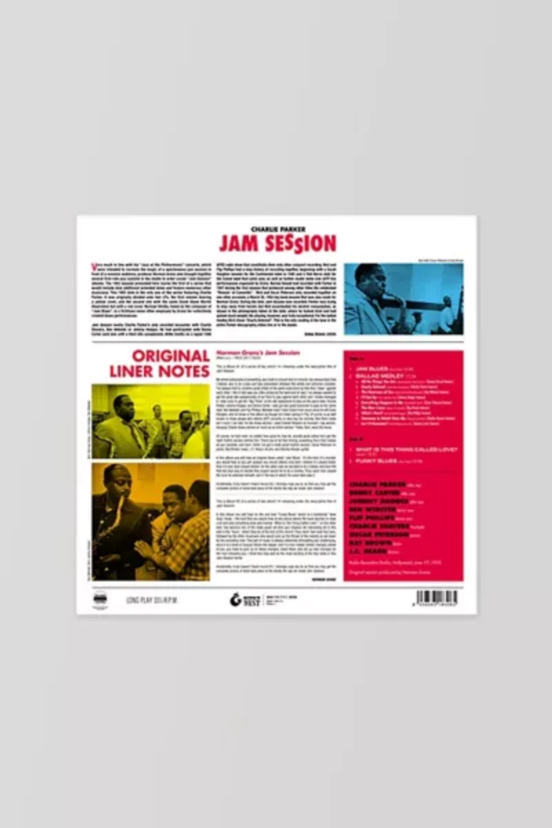 Charlie Parker - Jam Session (180-Gram Blue) LP