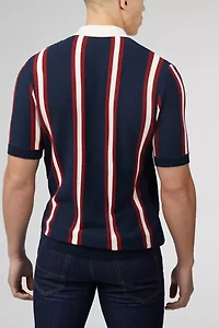 Ben Sherman Stripe Knit Short Sleeve Rugby Shirt