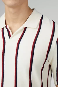 Ben Sherman Stripe Towelling Polo Shirt