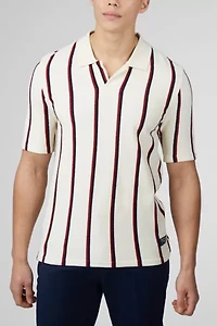 Ben Sherman Stripe Towelling Polo Shirt
