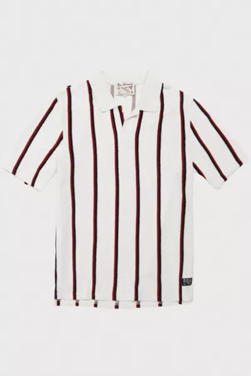 Ben Sherman Stripe Towelling Polo Shirt