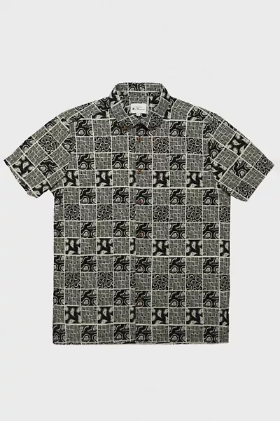 Ben Sherman Checkerboard Paisley Print Short Sleeve Shirt