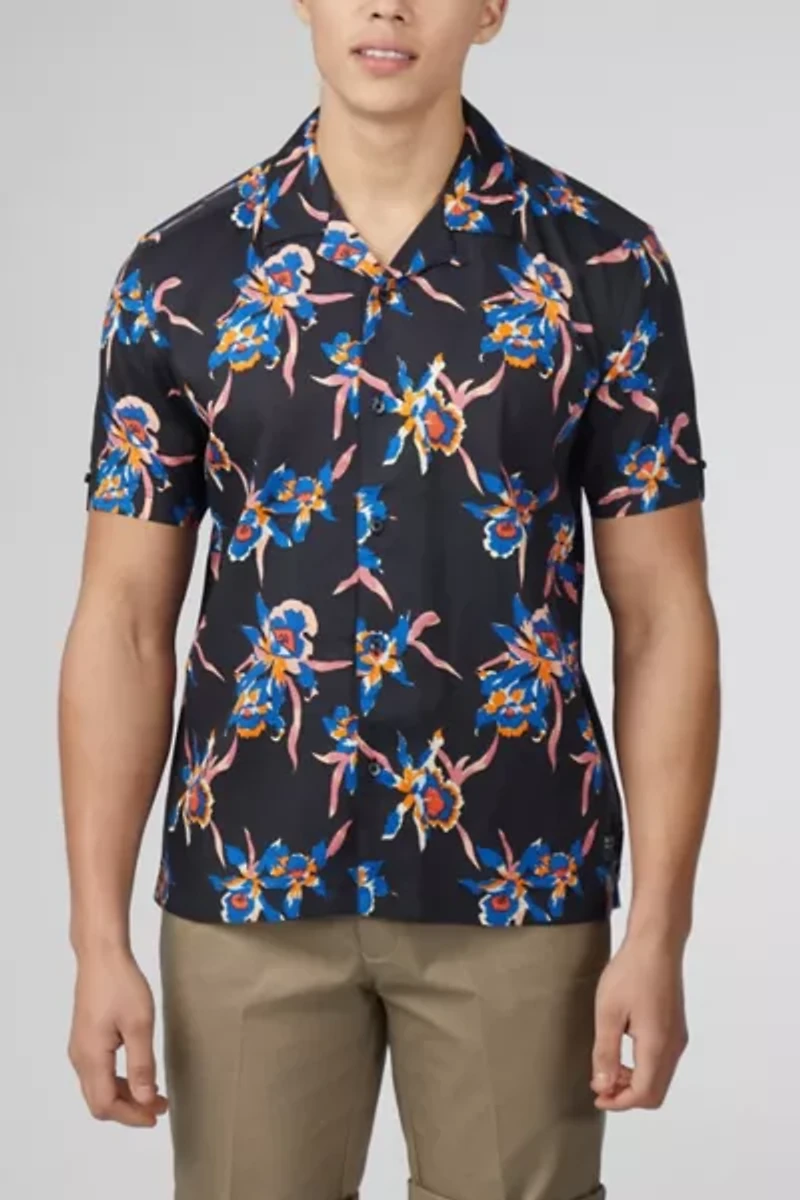 Ben Sherman Floral Print Short Sleeve Shirt