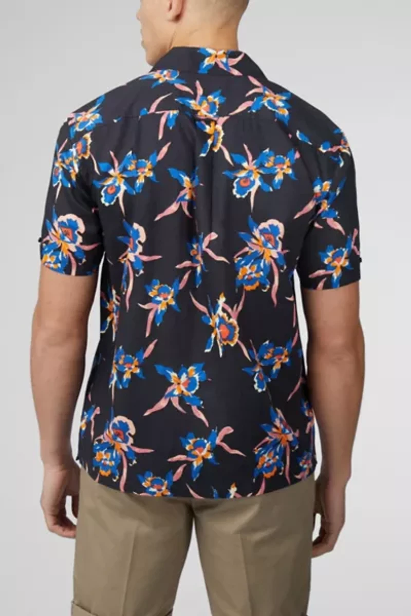 Ben Sherman Floral Print Short Sleeve Shirt