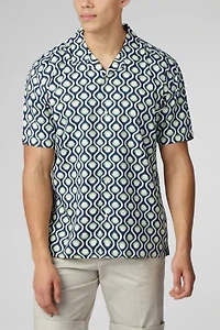 Ben Sherman Retro Geo Print Short Sleeve Shirt