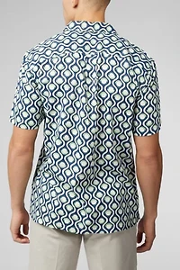 Ben Sherman Retro Geo Print Short Sleeve Shirt