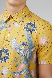 Ben Sherman Botanical Print Short Sleeve Shirt