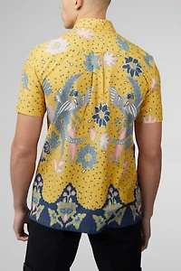 Ben Sherman Botanical Print Short Sleeve Shirt