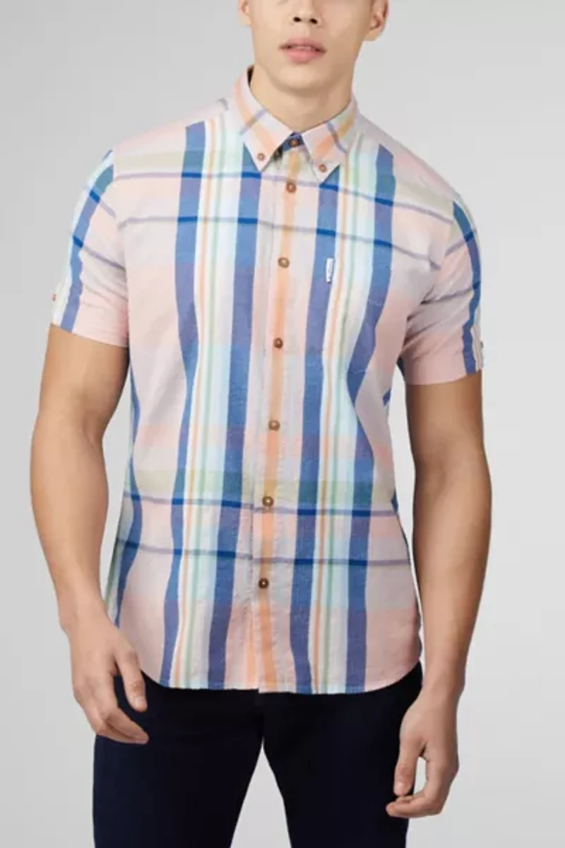 Ben Sherman Seersucker Check Short Sleeve Shirt