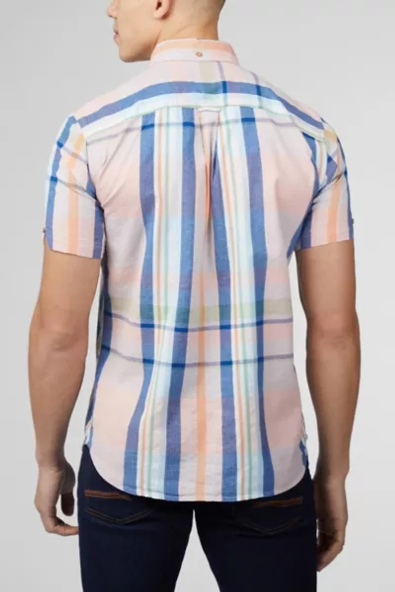 Ben Sherman Seersucker Check Short Sleeve Shirt