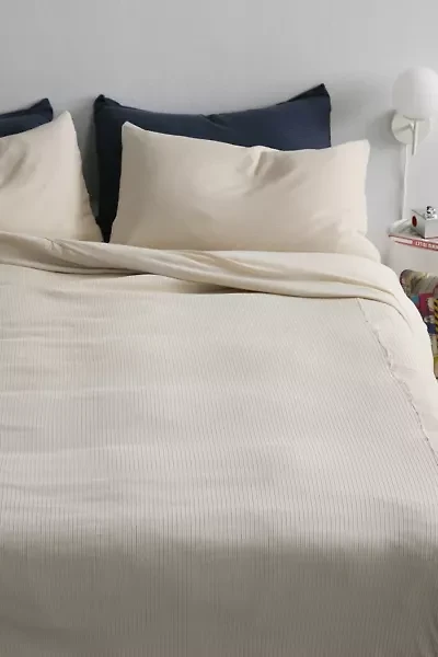 Logan Jersey Ribbed Duvet Cover
