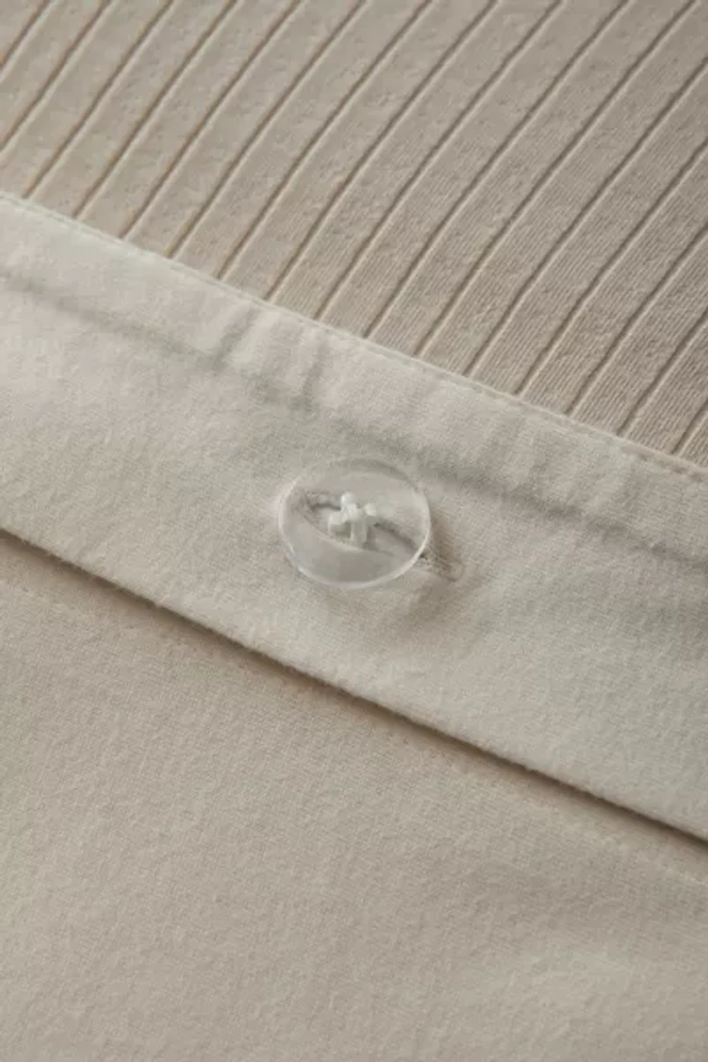 Logan Jersey Ribbed Duvet Cover