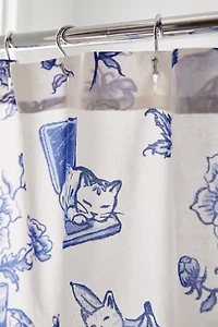 Delft Cat Shower Curtain
