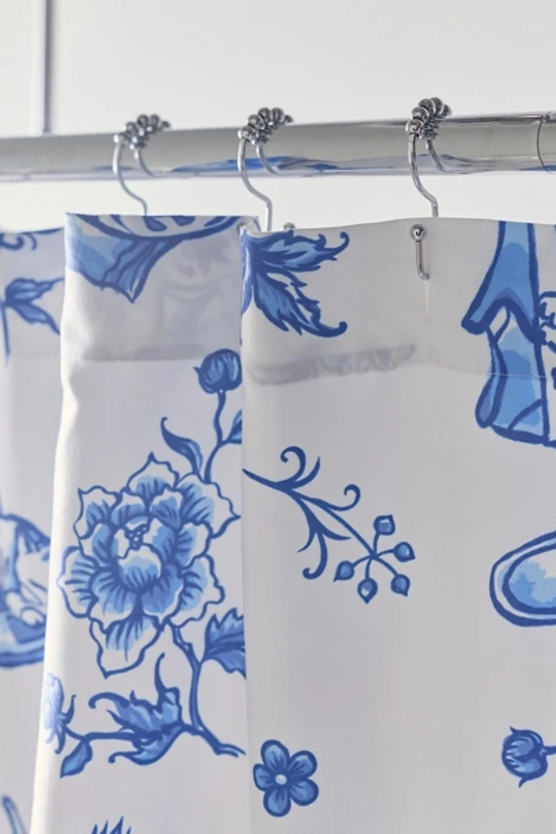 Delft Cat Shower Curtain