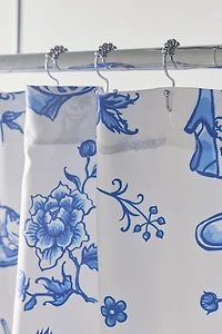 Delft Cat Shower Curtain