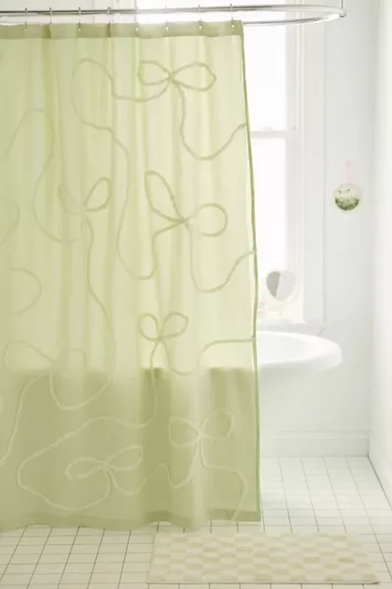 Wild Bows Tufted Shower Curtain